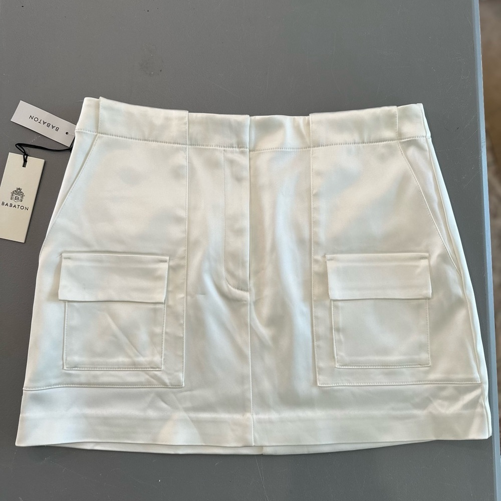 Aritzia NWT Calico Cargo Satin Mini Skirt